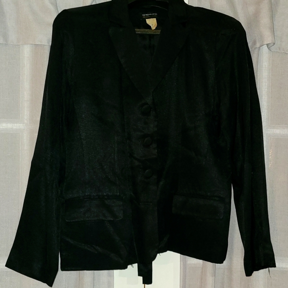 Women's Vntge Blk Lined Jacket NY & Co Size 1X( L-XL) or bundle a 2 for $15 item